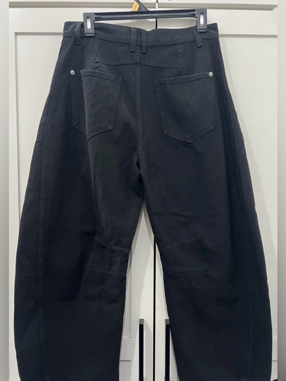 eesome black High-Rise Button-Fly Pants